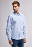 STREET ONE MEN Langarmhemd Hellblau/Blau