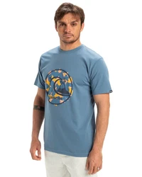 Quiksilver T-Shirt Evo Bubble Wrapped Blau/Hellblau