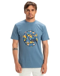 Quiksilver T-Shirt Evo Bubble Wrapped Blau/Hellblau