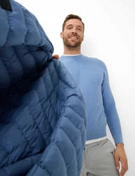 Brax Strickpullover Hellblau/Grau/Blau