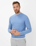Brax Strickpullover Hellblau/Grau/Blau