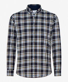 Brax Hemd Dunkelblau/Hellblau/Blau