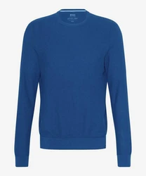 Brax Rundhalspullover Blau