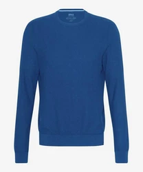 Brax Rundhalspullover Blau