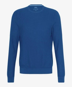 Brax Rundhalspullover Blau