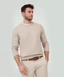 Brax Rundhalspullover Braun/Khaki/Beige/Grau