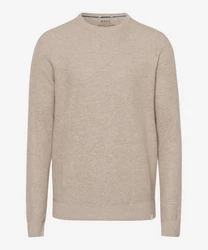 Brax Rundhalspullover Braun/Khaki/Beige/Grau