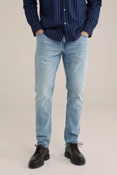 WE Fashion Slim-fit-Jeans Blau/Hellblau