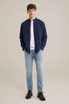 WE Fashion Slim-fit-Jeans Blau/Hellblau