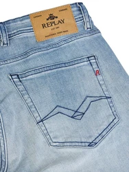 Replay Straight-Jeans Herren Grover Denim Hose Hellblau/Blau