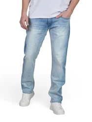 Replay Straight-Jeans Herren Grover Denim Hose Hellblau/Blau