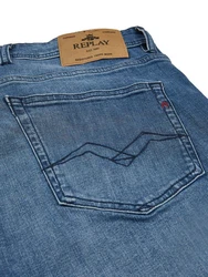 Replay Straight-Jeans Herren Grover Denim Hose Blau/Hellblau