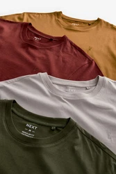 Next Bandeau-Bikini-Top T-Shirts (4er-Pack) Dunkelgrün/Khaki/Beige/Bordeaux