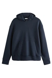 Next Kapuzenpullover Scuba-Hoodie (1-tlg) Dunkelblau/Blau