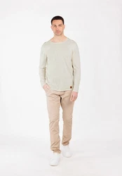 Key Largo Rundhalspullover MST KLGIANCARLO Weiß/Khaki/Creme/Beige