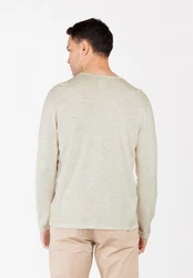 Key Largo Rundhalspullover MST KLGIANCARLO Weiß/Khaki/Creme/Beige