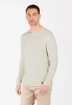 Key Largo Rundhalspullover MST KLGIANCARLO Weiß/Khaki/Creme/Beige