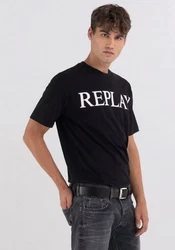 Replay T-Shirt Blau/Schwarz/Rot
