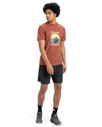 Quiksilver T-Shirt Feel The Outside Braun/Dunkelrot/Orange/Rot/Bordeaux