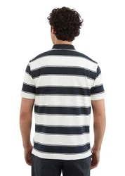Marc O'Polo Poloshirt Bio-Baumwolle Dunkelblau/Weiß/Rot/Grau