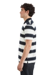 Marc O'Polo Poloshirt Bio-Baumwolle Dunkelblau/Weiß/Rot/Grau