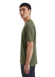 Marc O'Polo T-Shirt Single-Slub-Jersey Dunkelgrün/Grün/Khaki