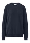 Hessnatur Strickpullover Regular aus reiner Bio-Baumwolle Dunkelblau/Blau