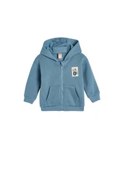 Kapuzensweatshirt Mit Kapuze-Vollreiverschluss Mit Etikett Detail