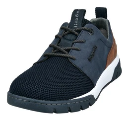 Sneaker mit Label und Kontrastbesatz, Freizeitschuh, Halbschuh, Schnrschuh