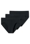 Schiesser Slip 3er Pack 95/5 Essentials Organic Cotton Schwarz/Dunkelblau