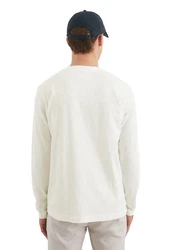 Marc O'Polo Langarmshirt Khaki/Weiß/Grau/Beige