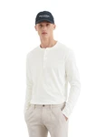 Marc O'Polo Langarmshirt Khaki/Weiß/Grau/Beige