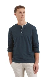 Marc O'Polo Langarmshirt Dunkelblau/Grau/Blau/Hellblau