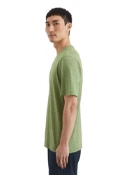 Marc O'Polo T-Shirt Single-Slub-Jersey Dunkelgrün/Grün/Hellgrün