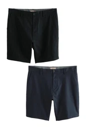 Shorts Slim Fit Stretch-Chinoshorts, 2er-Pack (2-tlg)