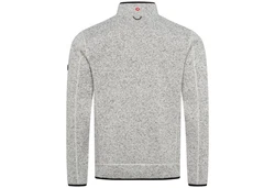 Hhenhorn Strickfleecejacke Tacul Herren Strickjacke Outdoor Sweatshirt Hellgrau/Grau/Rot