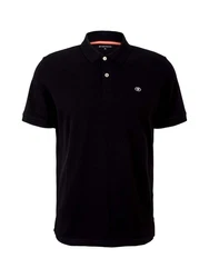 TOM TAILOR T-Shirt Poloshirt Dunkelblau/Blau