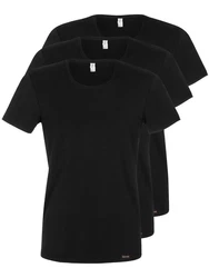 CiTO Unterziehshirt Herren Shirt 1/2 Arm Rundhals Schwarz