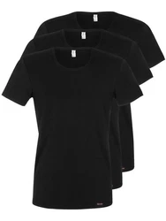CiTO Unterziehshirt Herren Shirt 1/2 Arm Rundhals Schwarz