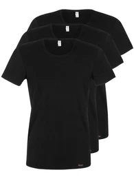 Unterziehshirt 3er Pack Herren Shirt 1/2 Arm Rundhals pure cotton (Packung, 3-St) -