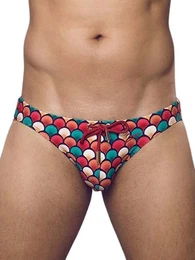 Badehose Print V20 Swim Briefs Swimwear Retro Red S