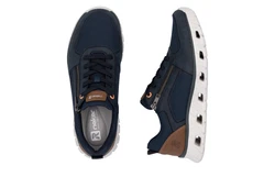 RIEKER Sport Sneaker Schnürschuh Freizeitschuh Halbschuh Dunkelblau/Hellblau/Blau