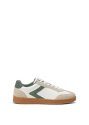 Marc O'Polo Sneaker aus hochwertigem Rindleder Beige/Khaki/Blau/Weiß