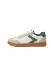 Marc O'Polo Sneaker aus hochwertigem Rindleder Beige/Khaki/Blau/Weiß