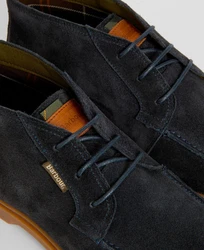 Barbour Lederschuh Tucker Chukka Schnürstiefel Dunkelblau/Hellblau