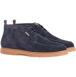 Barbour Lederschuh Tucker Chukka Schnürstiefel Dunkelblau/Hellblau