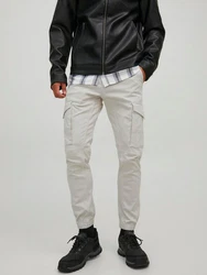 JACK & JONES JJIPAUL JJFLAKE AKM 542 Hose Khaki/Weiß/Beige/Grau
