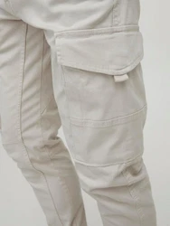 JACK & JONES JJIPAUL JJFLAKE AKM 542 Hose Khaki/Weiß/Beige/Grau