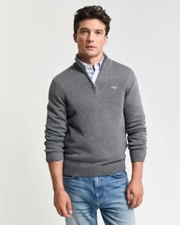 Gant Troyer CASUAL COTTON HALF ZIP basaltgrau
