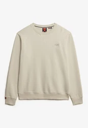 Superdry Sweatshirt Essential Logo Crew Khaki/Beige/Weiß/Grau